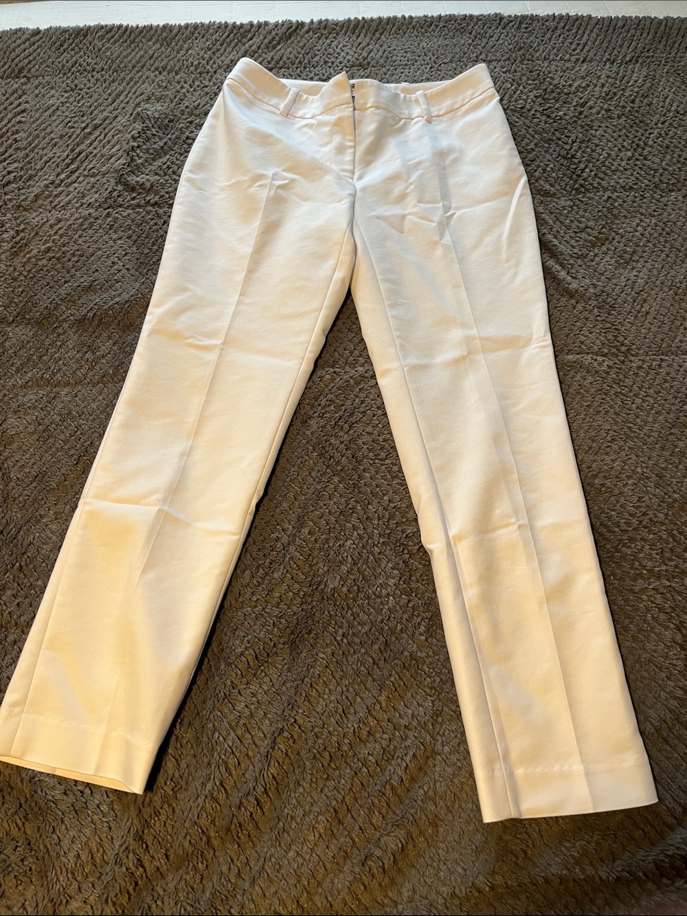 Calvin Klein White Cropped Ankle Dress Pants